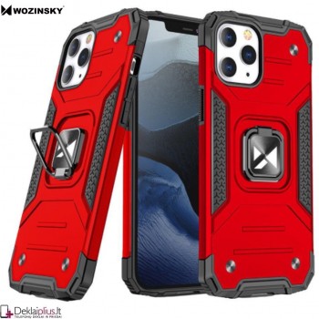 Wozinsky smūgiams atsparus dėklas su žiedu - raudonas (Apple Iphone 14 Pro Max)